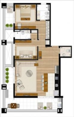 Apartamento à venda com 2 quartos, 158m² - Foto 2