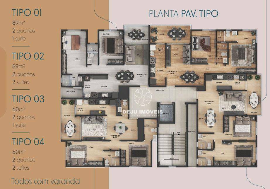 Apartamento à venda com 2 quartos, 60m² - Foto 17