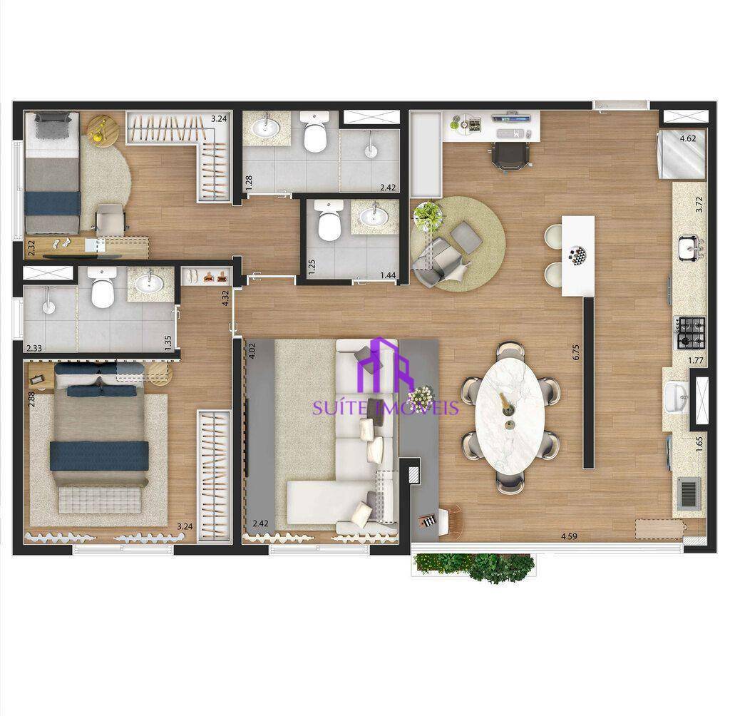 Apartamento à venda com 3 quartos, 76m² - Foto 23