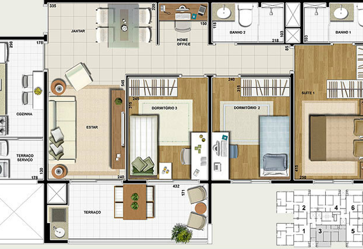 Apartamento à venda com 3 quartos, 143m² - Foto 3