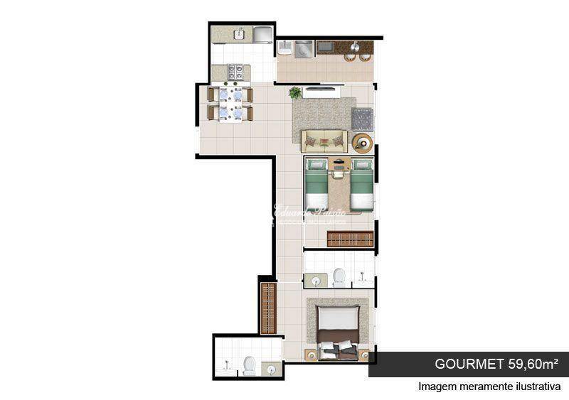 Apartamento à venda e aluguel com 2 quartos, 59m² - Foto 36