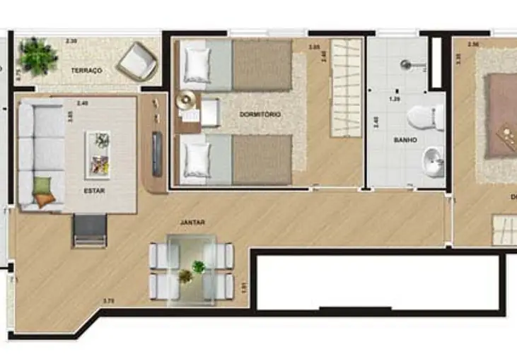 Apartamento à venda com 2 quartos, 46m² - Foto 6