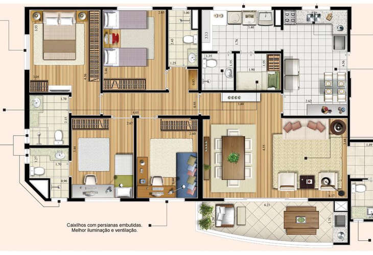 Apartamento à venda com 4 quartos, 123m² - Foto 12