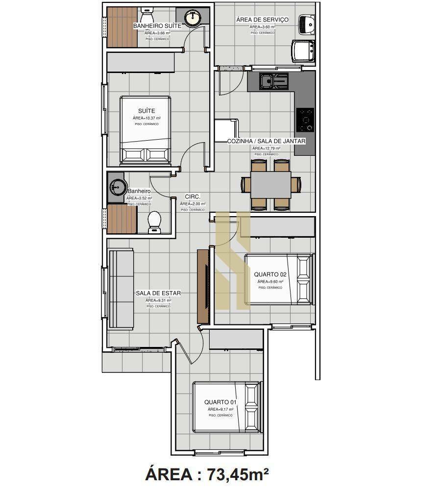 Casa, 3 quartos, 102 m² - Foto 4