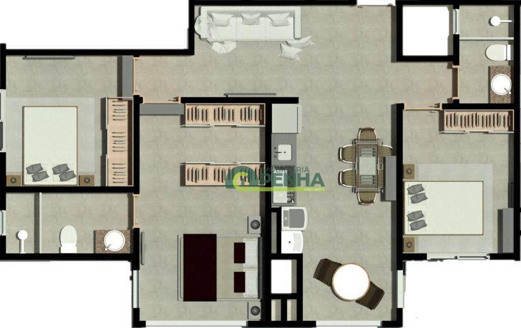 Apartamento à venda com 2 quartos, 64m² - Foto 8