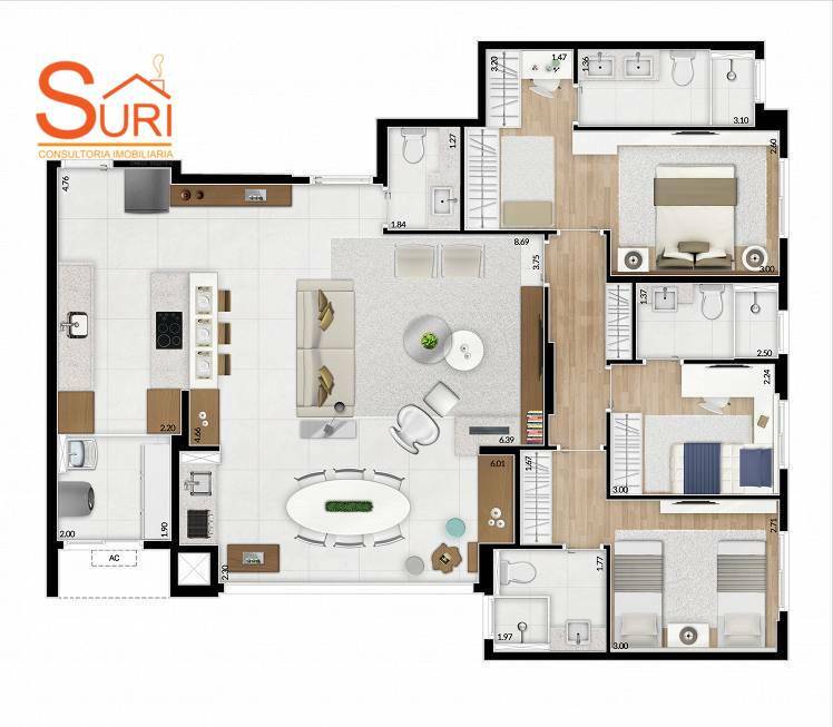 Apartamento à venda com 3 quartos, 119m² - Foto 51