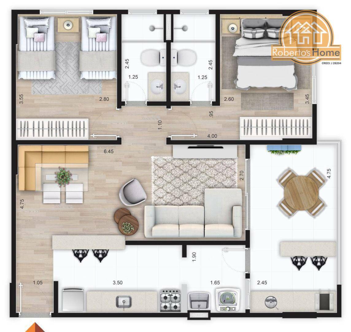 Apartamento à venda com 2 quartos, 78m² - Foto 14