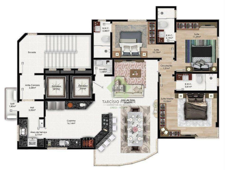 Apartamento à venda com 3 quartos, 249m² - Foto 28