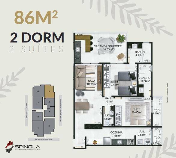 Apartamento à venda com 2 quartos, 97m² - Foto 14