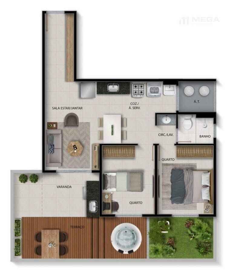 Apartamento à venda com 2 quartos, 45m² - Foto 18