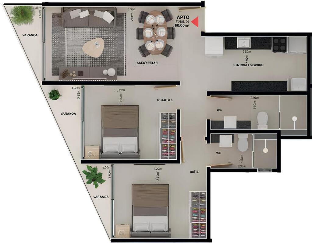 Apartamento à venda com 2 quartos, 5843m² - Foto 21