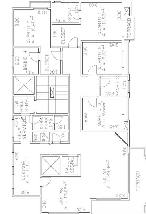 Apartamento à venda com 4 quartos, 166m² - Foto 3