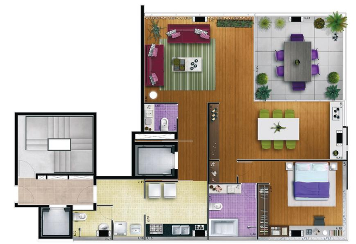 Apartamento à venda com 1 quarto, 124m² - Foto 9