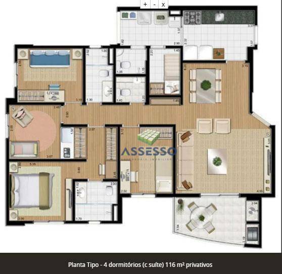 Apartamento para alugar com 4 quartos, 119m² - Foto 57