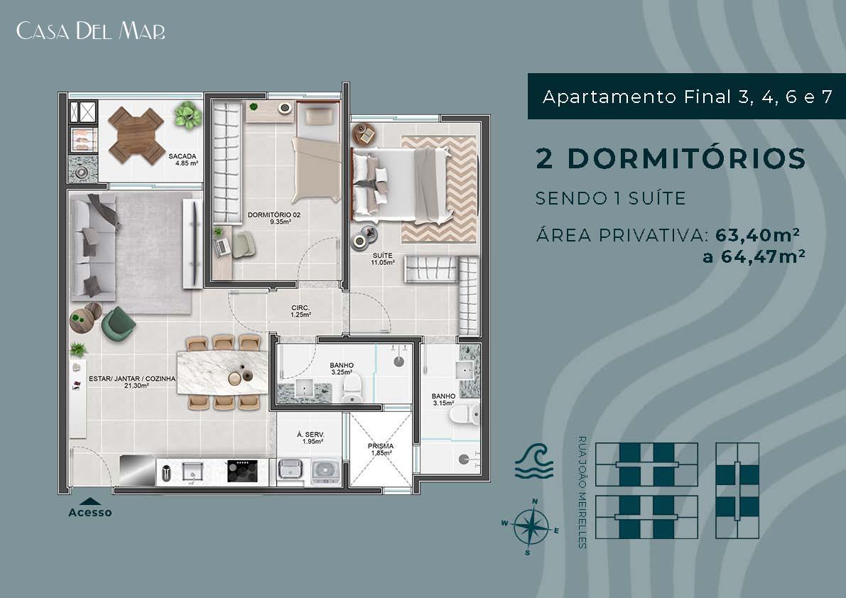 Apartamento à venda com 2 quartos, 64m² - Foto 21