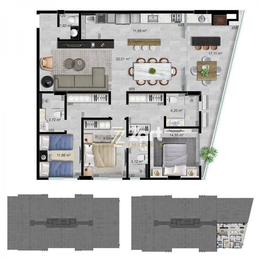 Apartamento à venda com 3 quartos, 125m² - Foto 17