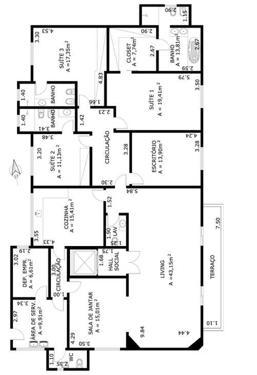 Apartamento à venda com 4 quartos, 259m² - Foto 5