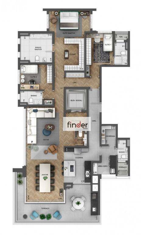 Apartamento à venda com 3 quartos, 315m² - Foto 31