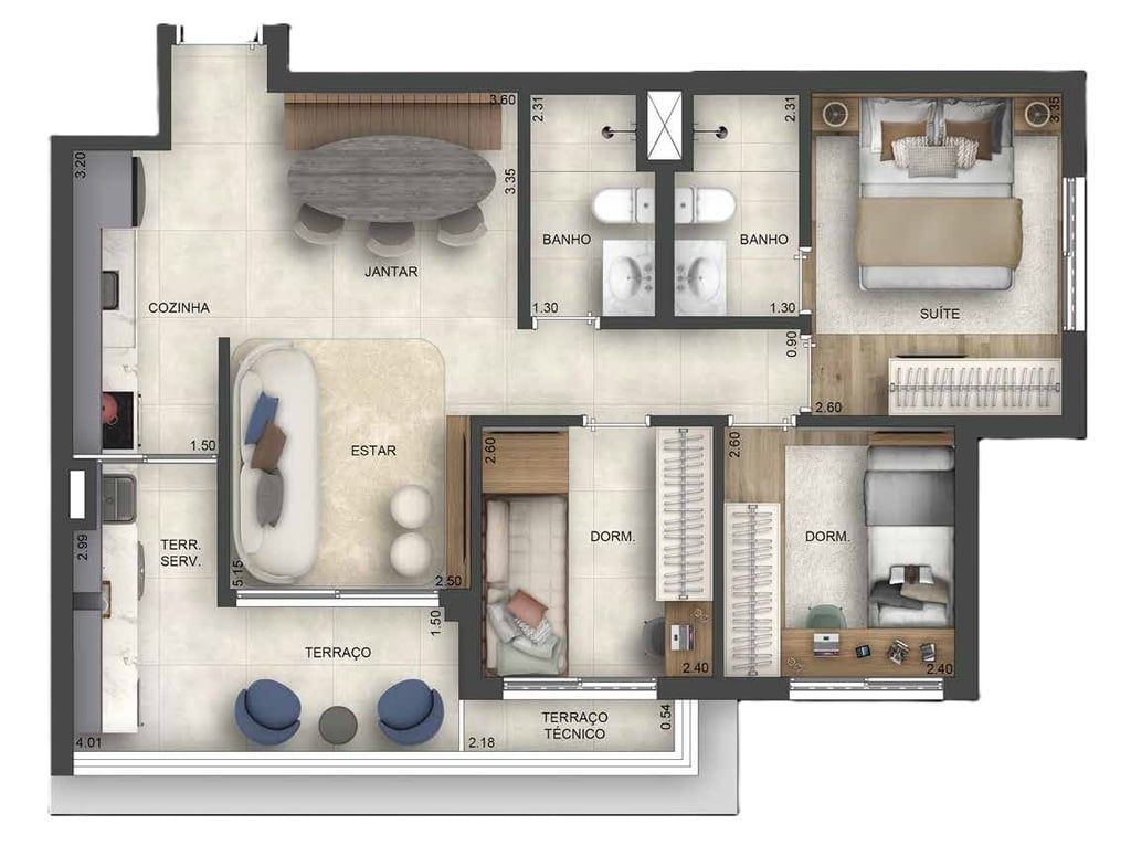 Apartamento à venda com 2 quartos, 55m² - Foto 11