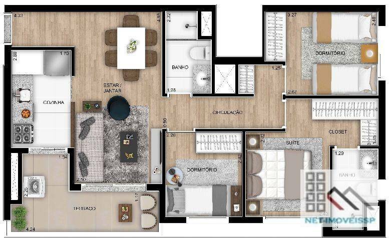 Apartamento à venda com 3 quartos, 67m² - Foto 39