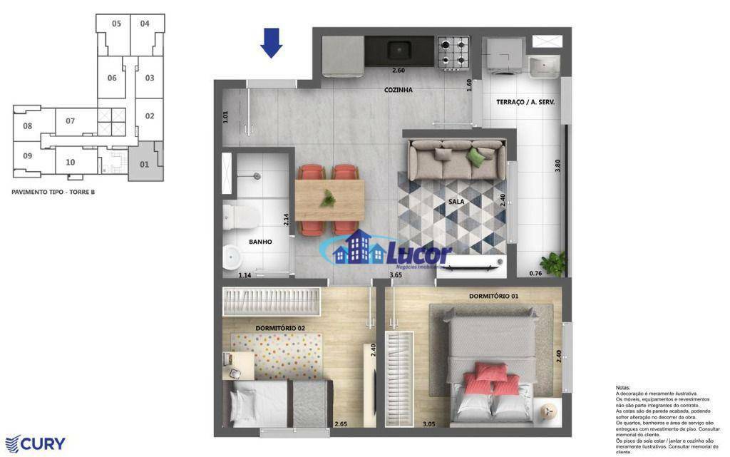 Apartamento à venda com 2 quartos, 42m² - Foto 29