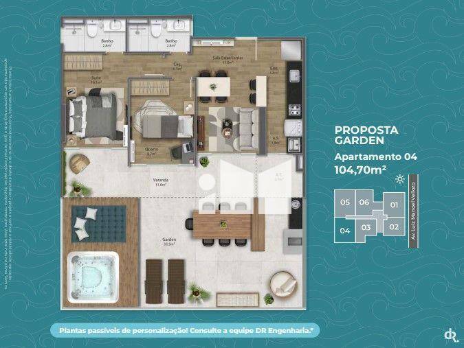 Apartamento à venda com 2 quartos, 65m² - Foto 6