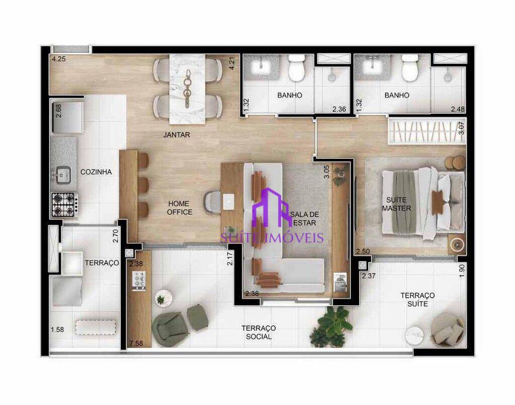 Apartamento à venda com 3 quartos, 80m² - Foto 5