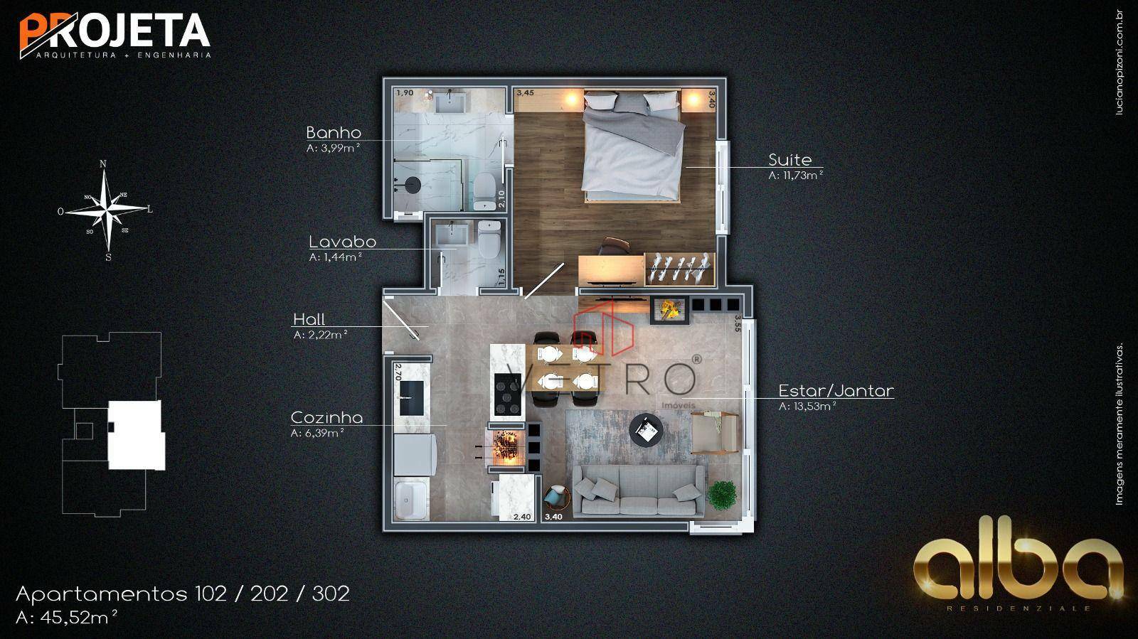 Apartamento à venda com 1 quarto, 84m² - Foto 3