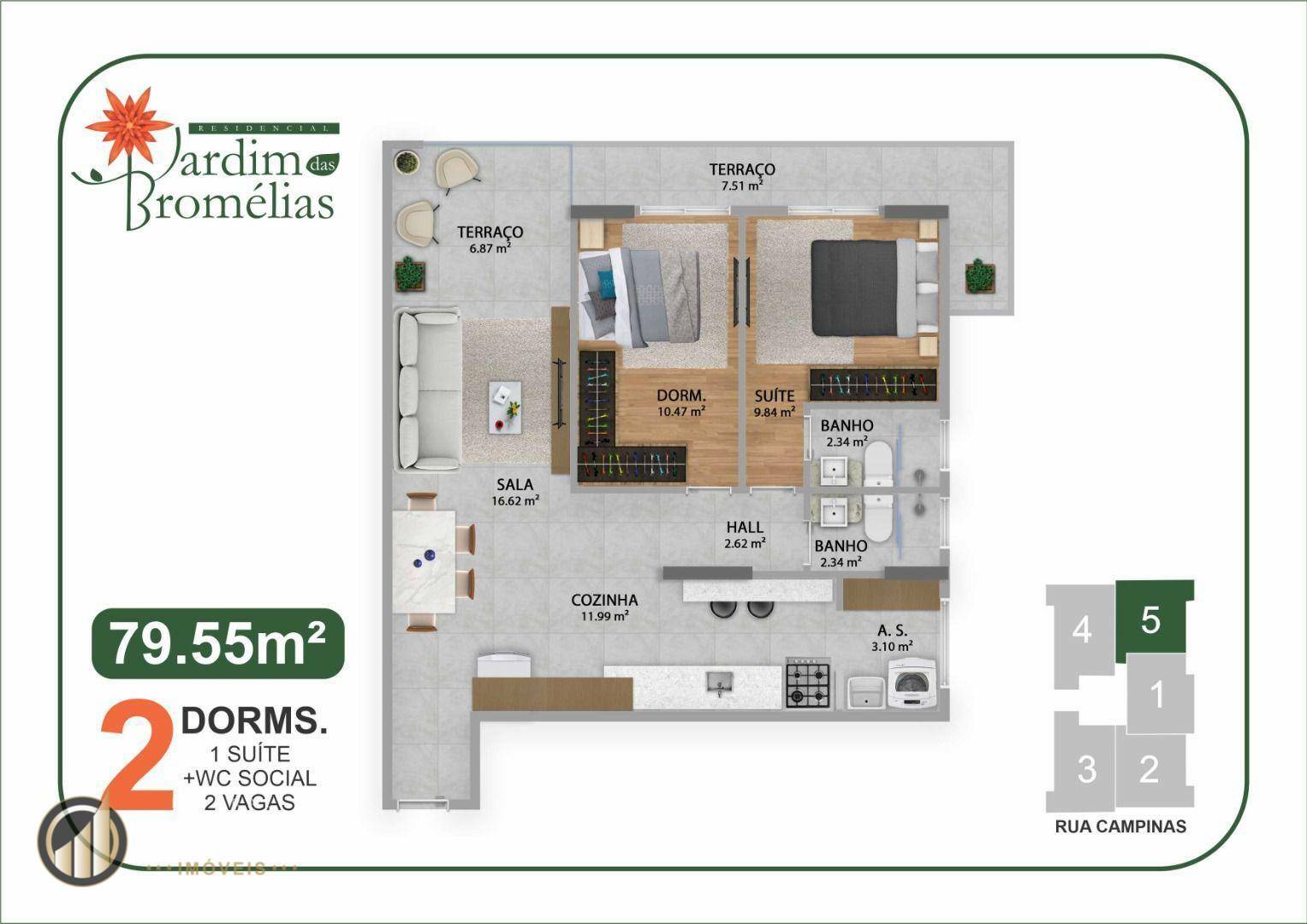 Apartamento à venda com 2 quartos, 79m² - Foto 6