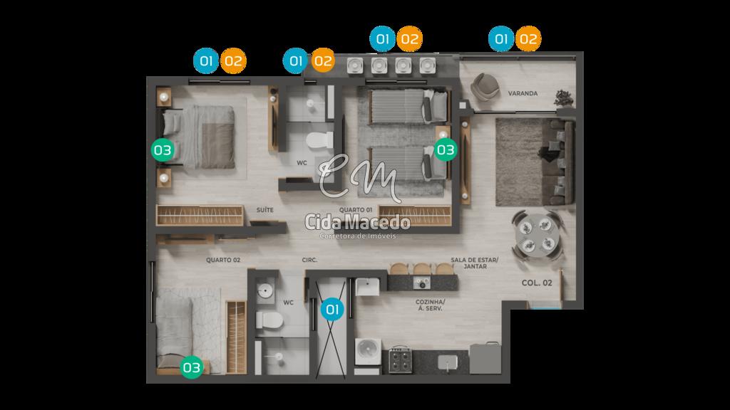 Apartamento à venda com 3 quartos, 96m² - Foto 25