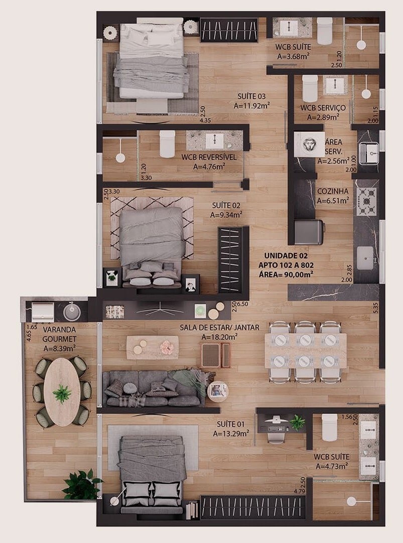 Apartamento à venda com 4 quartos, 120m² - Foto 33