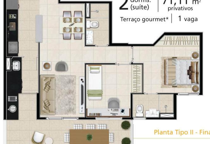 Apartamento à venda com 2 quartos, 71m² - Foto 9