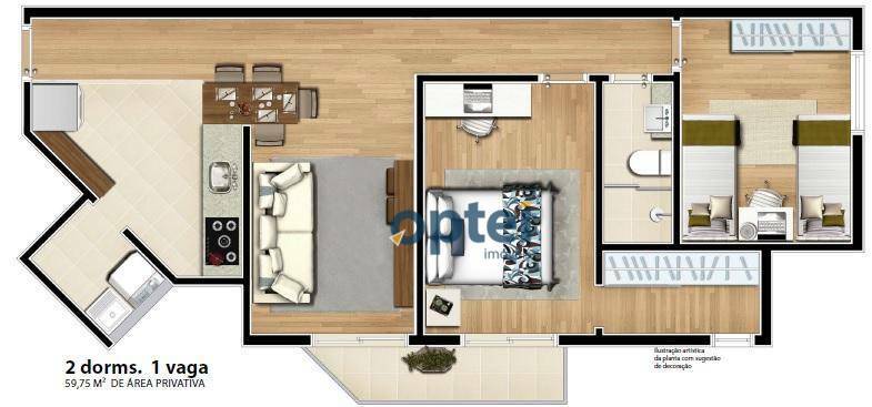 Apartamento à venda com 2 quartos, 59m² - Foto 12