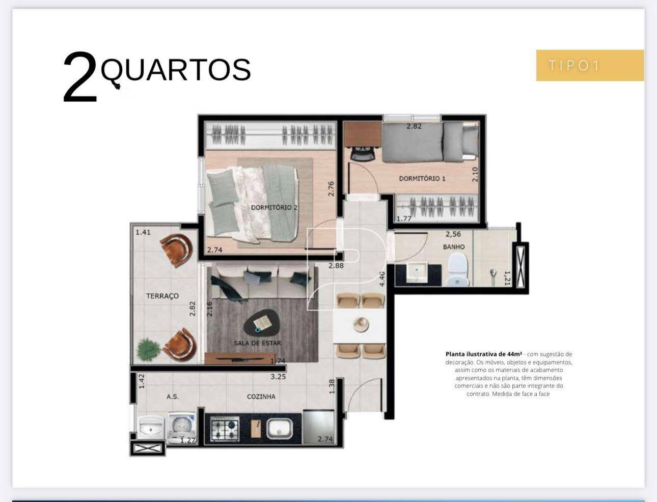 Apartamento à venda com 2 quartos, 45m² - Foto 13