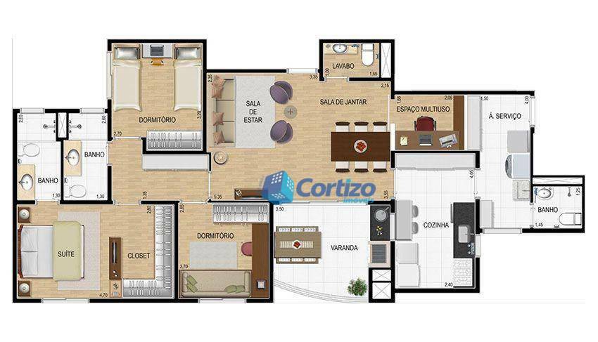 Apartamento à venda com 3 quartos, 104m² - Foto 14