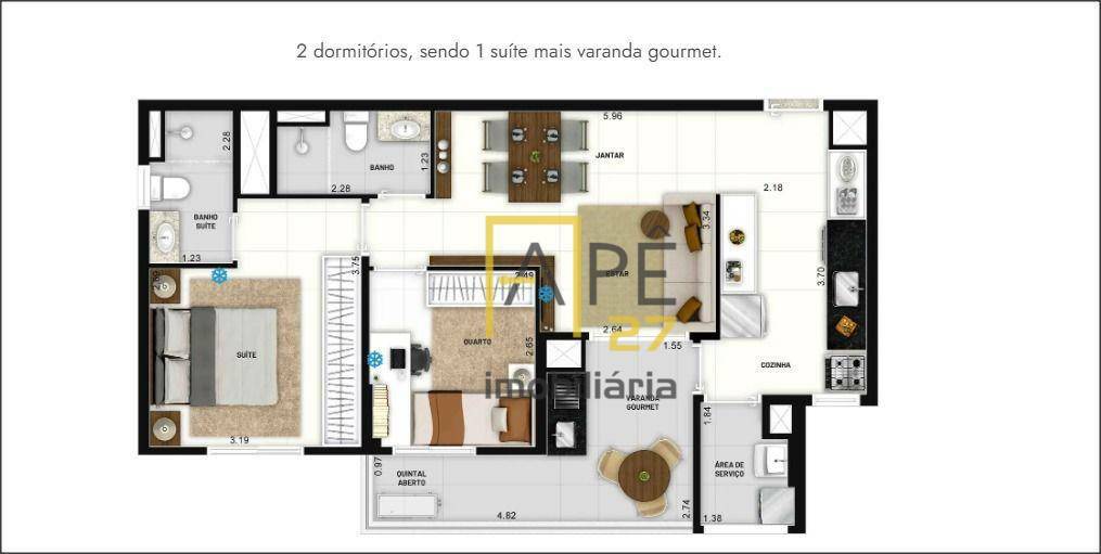 Apartamento à venda com 2 quartos, 67m² - Foto 29