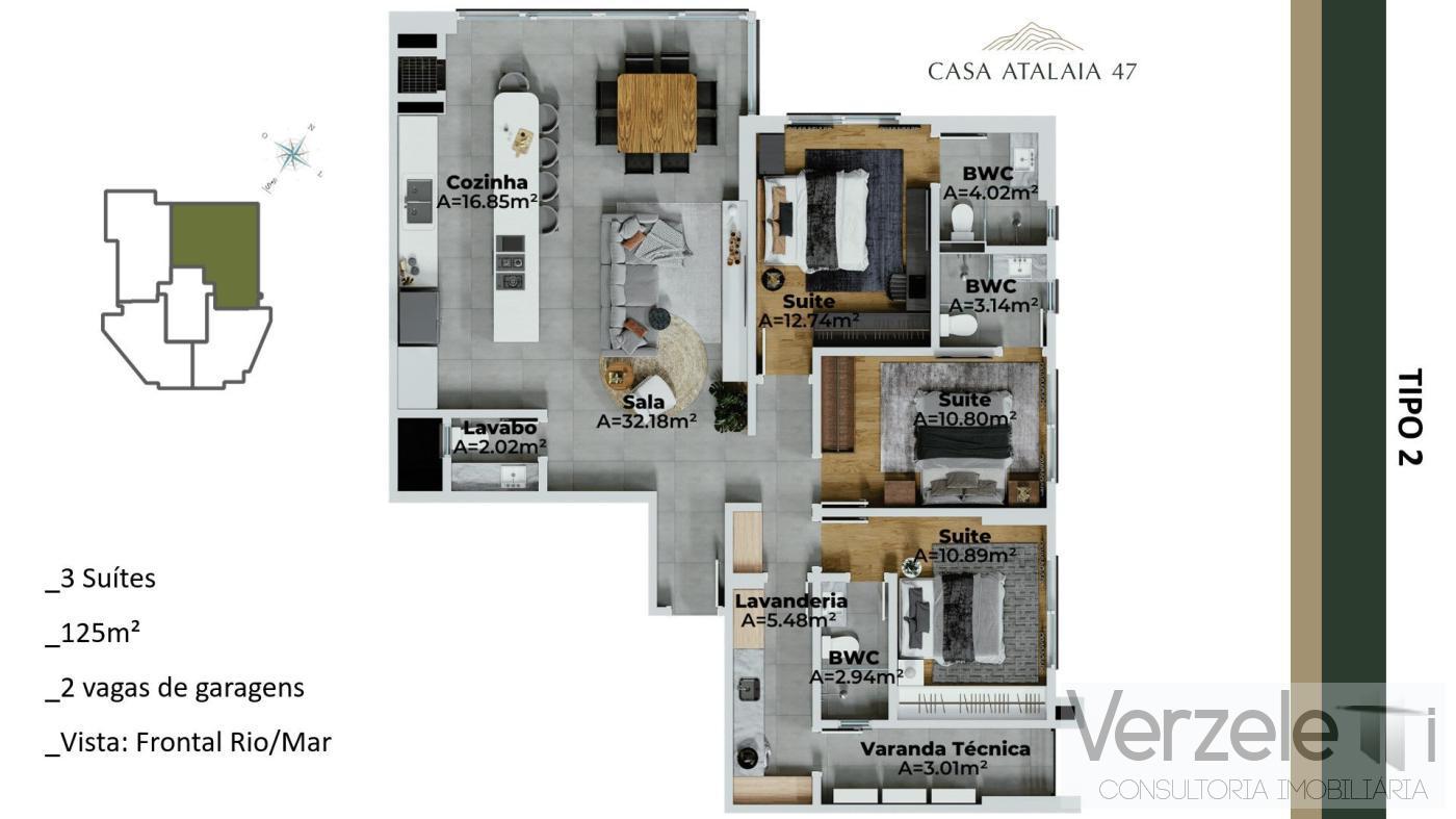 Apartamento à venda com 3 quartos, 125m² - Foto 30