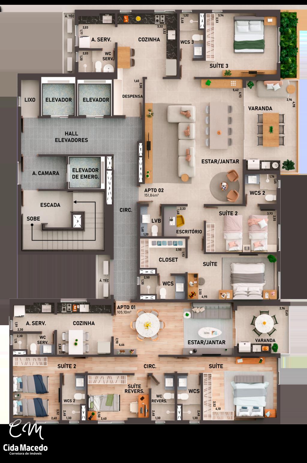 Apartamento à venda com 3 quartos, 151m² - Foto 28