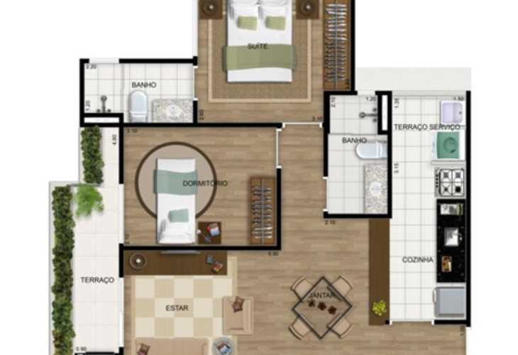 Apartamento à venda com 2 quartos, 57m² - Foto 7