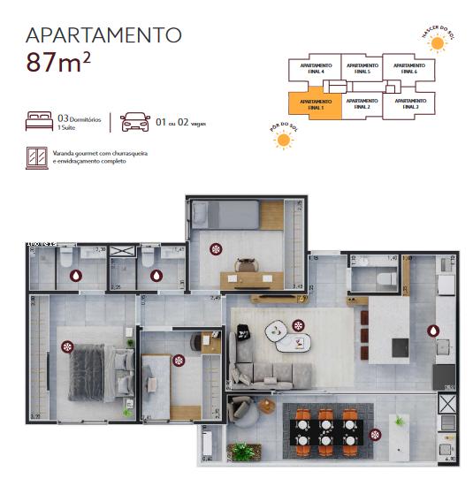 Apartamento à venda com 3 quartos, 87m² - Foto 26