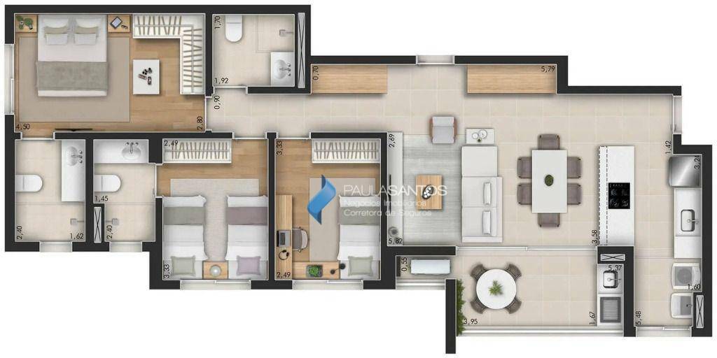 Apartamento à venda com 3 quartos, 99m² - Foto 9