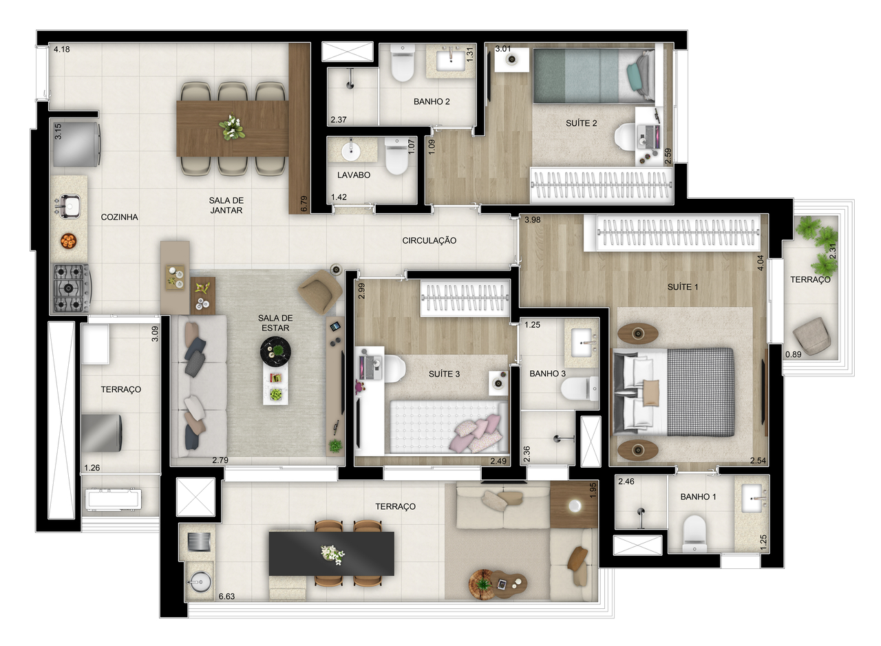 Apartamento à venda com 3 quartos, 103m² - Foto 10