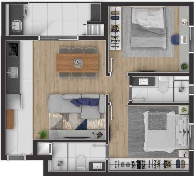 Apartamento à venda com 2 quartos, 62m² - Foto 29