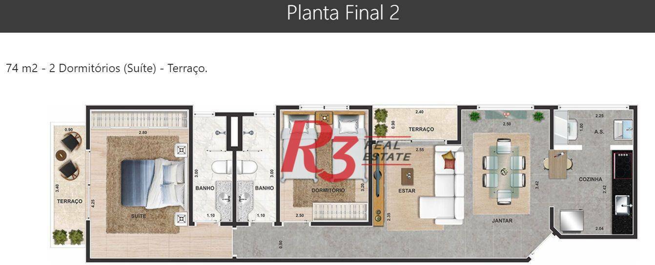 Apartamento à venda com 2 quartos, 74m² - Foto 39