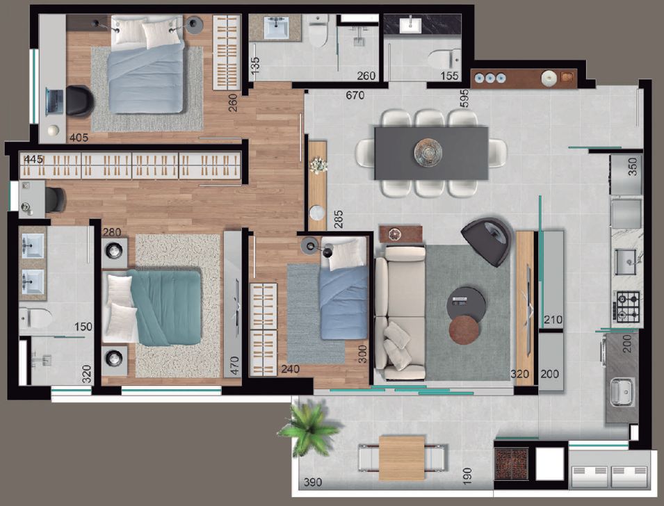 Apartamento à venda com 2 quartos, 101m² - Foto 16