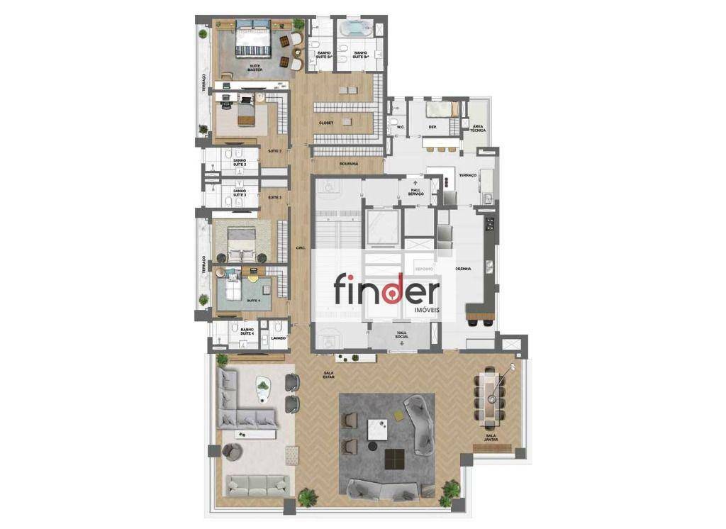 Apartamento à venda com 4 quartos, 375m² - Foto 35