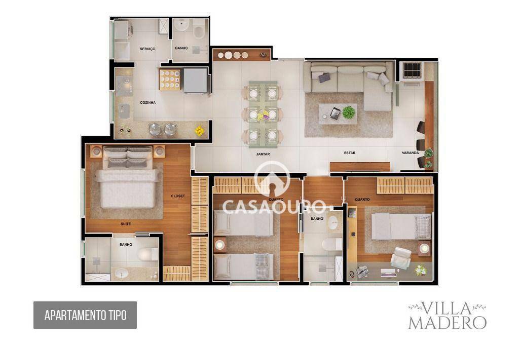 Apartamento à venda com 3 quartos, 83m² - Foto 12