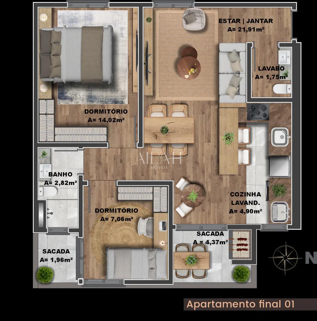 Apartamento, 2 quartos, 63 m² - Foto 3