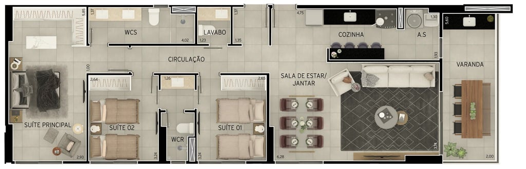 Apartamento à venda com 3 quartos, 98m² - Foto 43