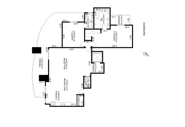 Apartamento à venda com 2 quartos, 134m² - Foto 2